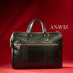 کیف اداری چرم طبیعی مدل آناویز چرم (کروکو) - Image 5